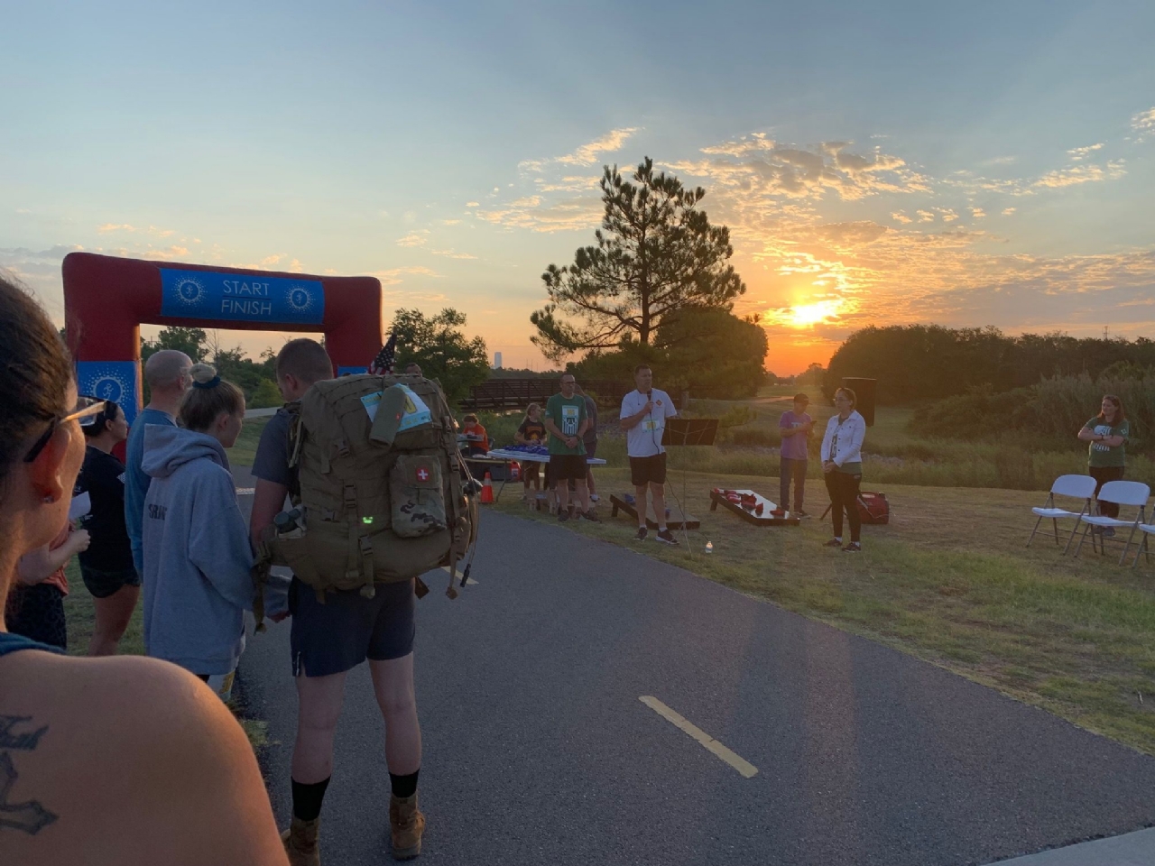 The VFW of Oklahoma provided support for the Army National Guard's 45th ICBT Oklahoma Fallen Heroes Half Marathon. The VFW provided over 1300 bottles of water, 3 cases of bananas/oranges and protein bars.  Members of the VFW were available to speak with participants about the VFW.